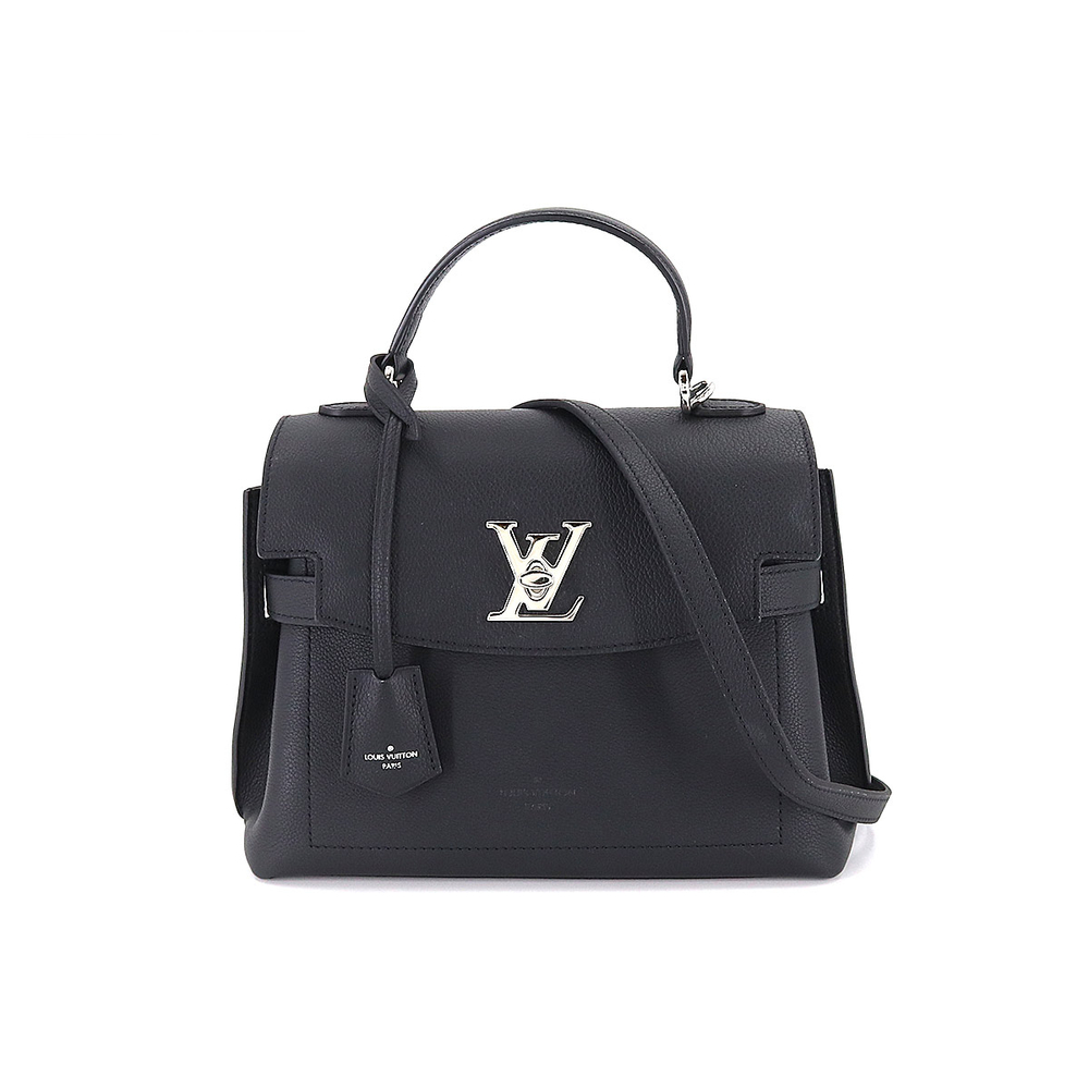 Louis Vuitton Lockme Ever BB 2 Way Hand Shoulder Bag Leather Black